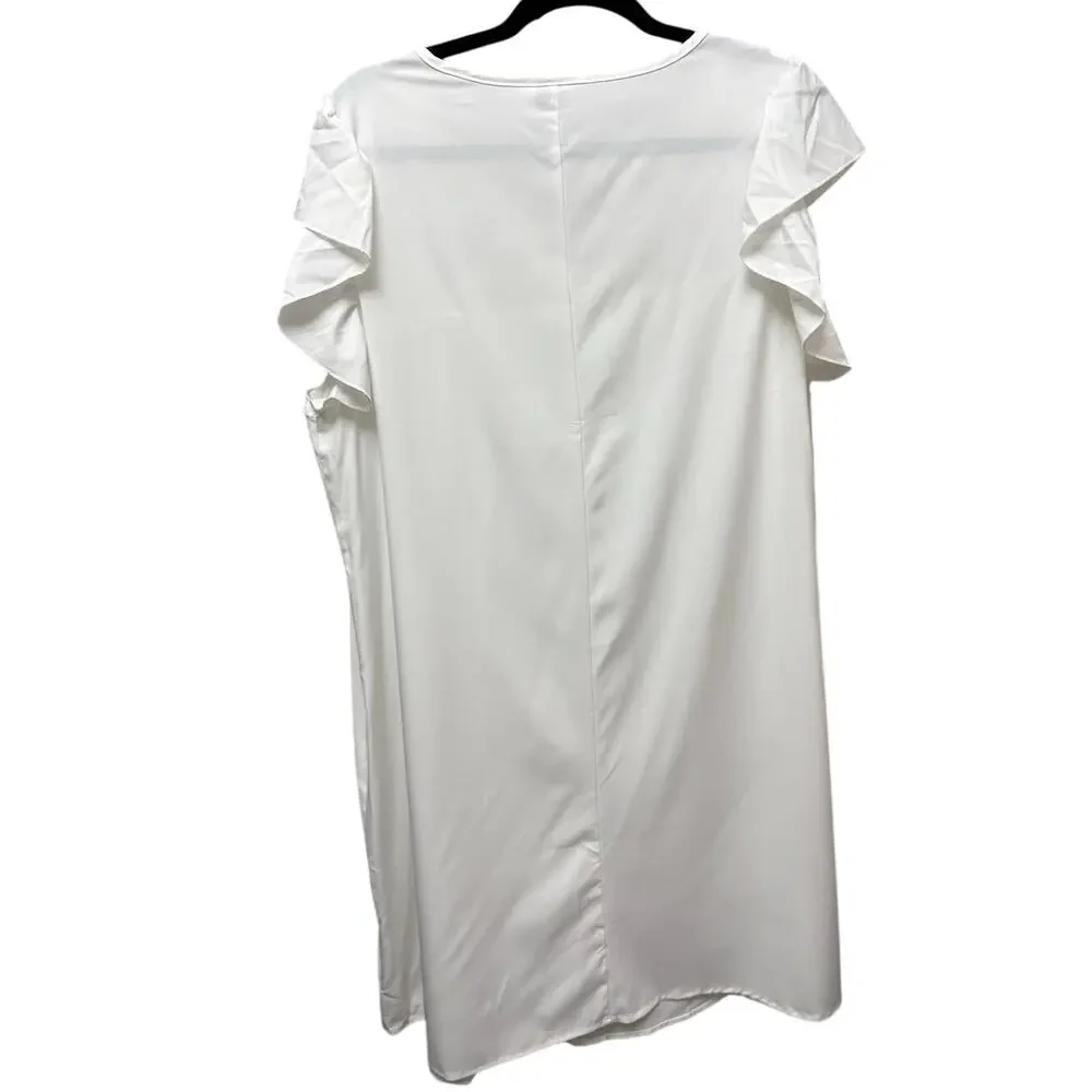 NWOT-2XL-Embroidered Ruffle Midi Dress